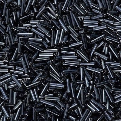 Miyuki Bugles size 6mm 0451 Gunmetal, Gunmetal bugles 6mm,