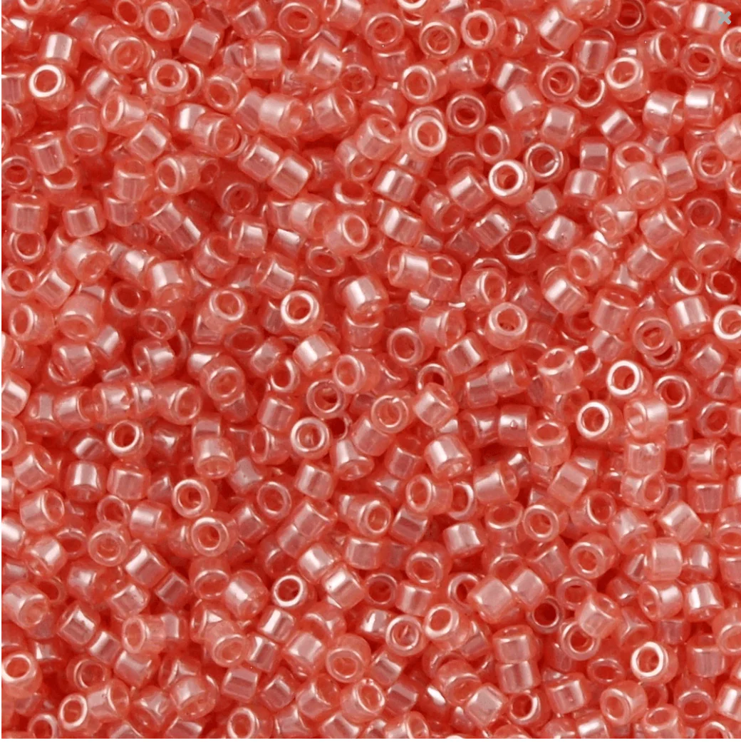 DB1481 Transparent Salmon Luster, Miyuki Delica 11/0