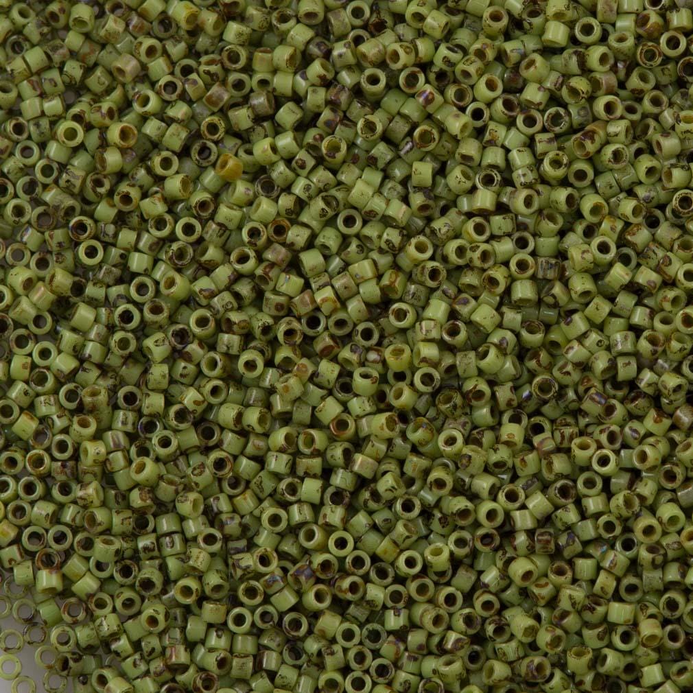 DB2265 Opaque Chartreuse Picasso, Miyuki Delica 11/0