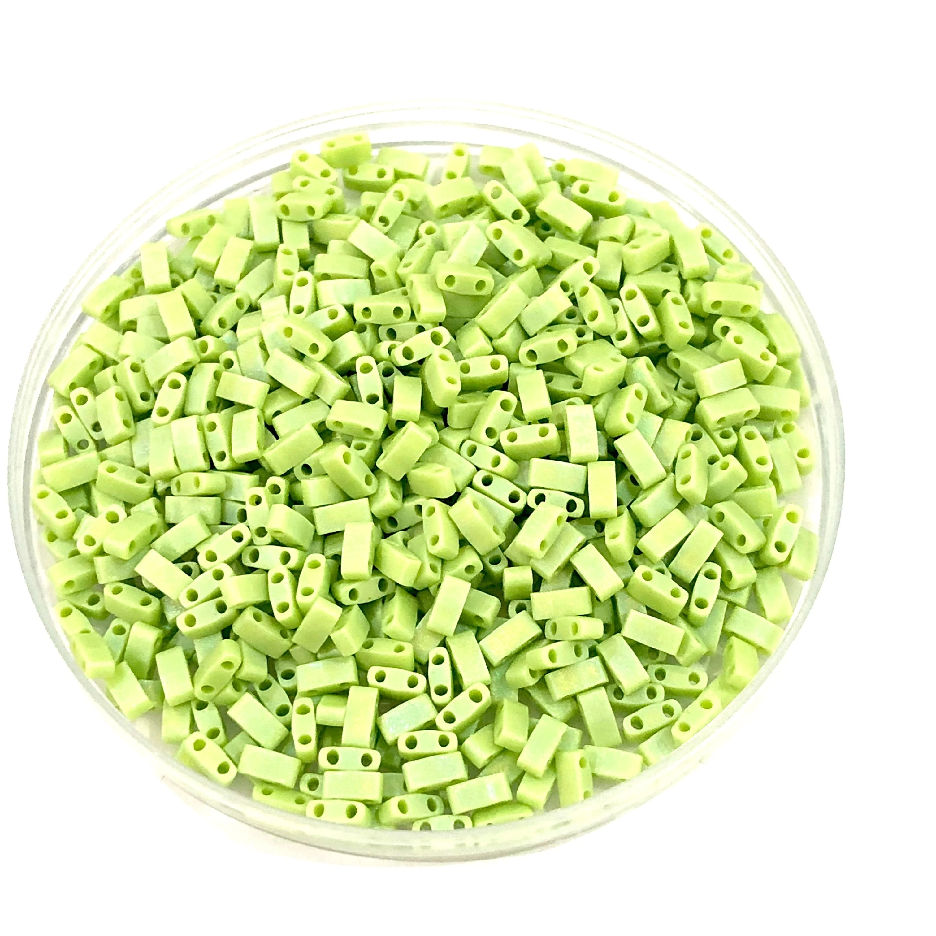 Miyuki Half Tila Beads HTL0416FR Matted Chartreuse Matted AB , - Image 2