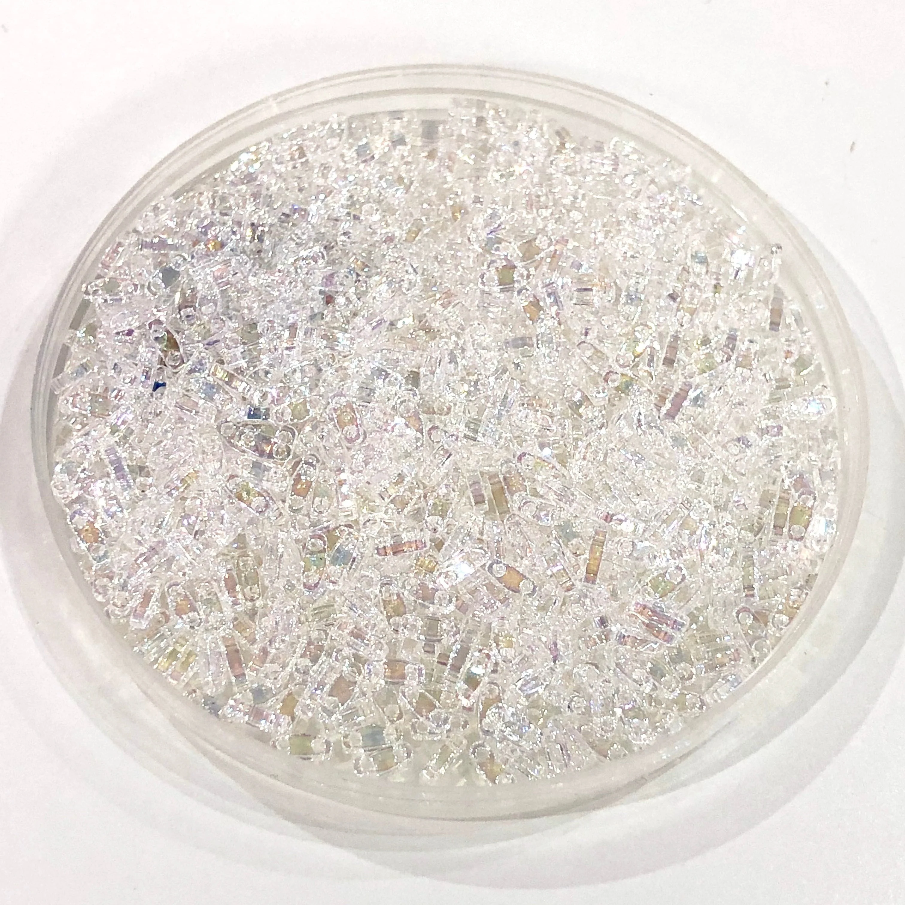 Miyuki Quarter Tila Beads 0250 Crystal AB, - Image 2