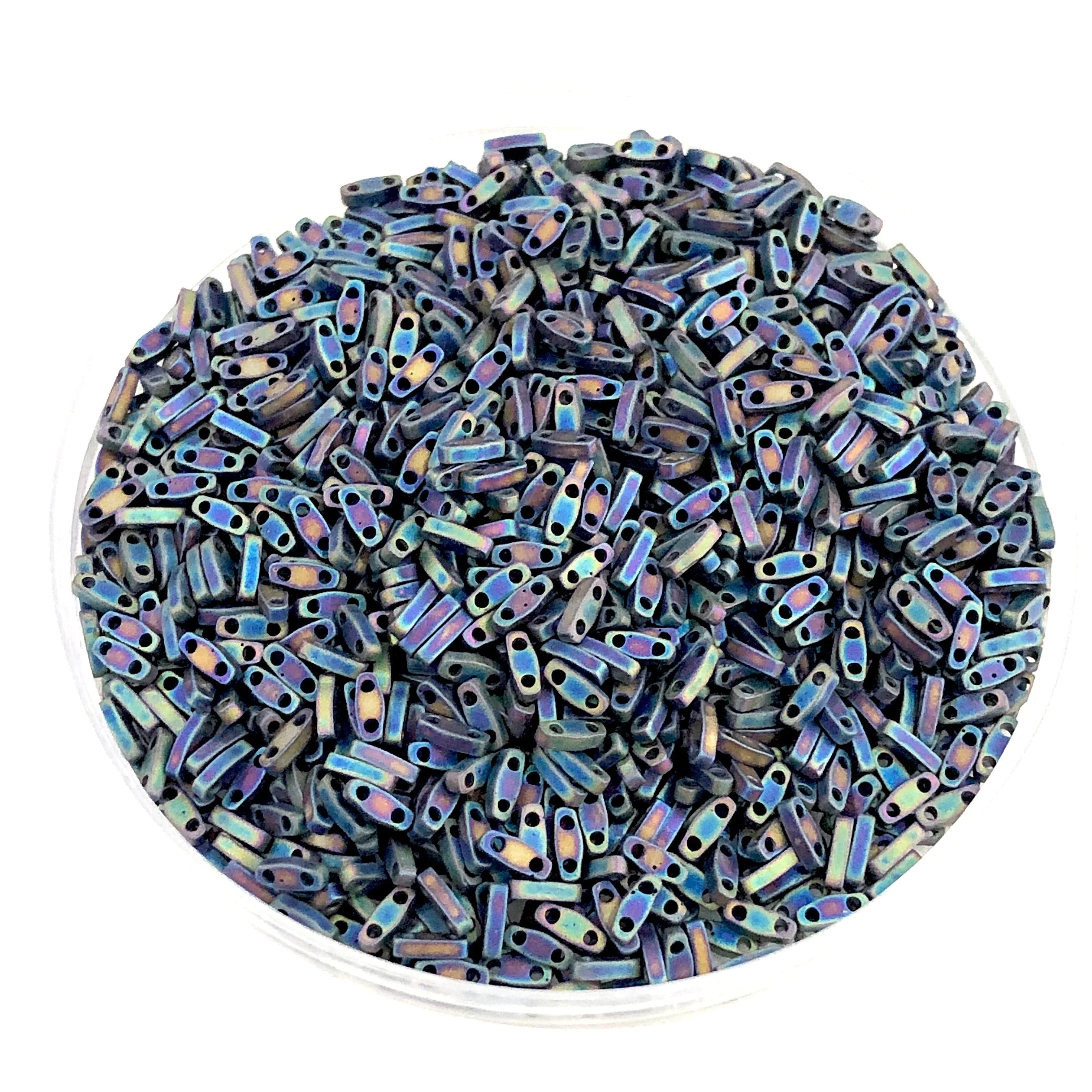Miyuki Quarter Tila Beads 0401FR Matted Multi Iris, - Image 2
