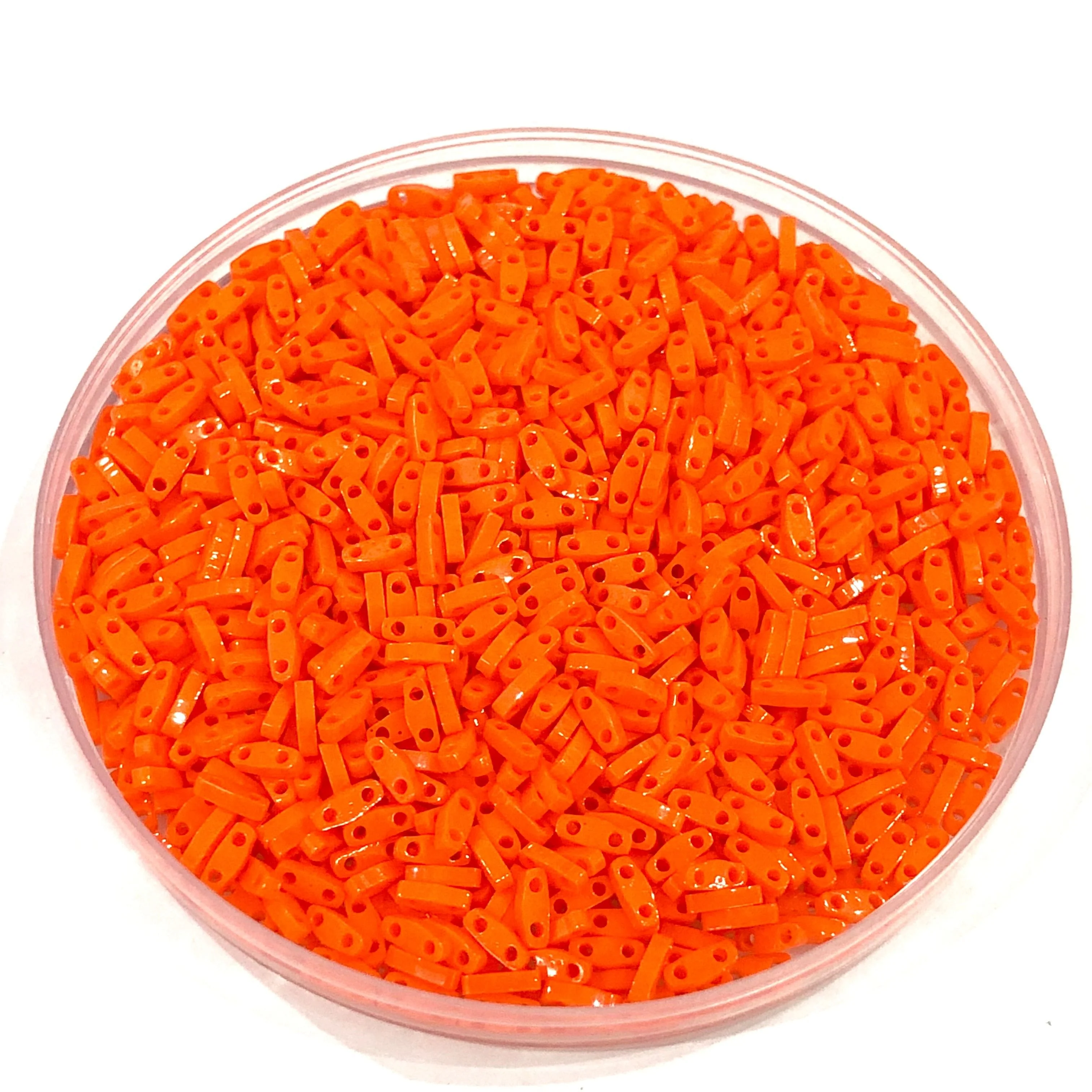 Miyuki Quarter Tila Beads 0406  Opaque Orange, - Image 2