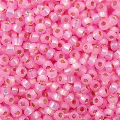 Miyuki Seed Beads 11/0  Dyed Pink Silver Lined Alabaster,0643