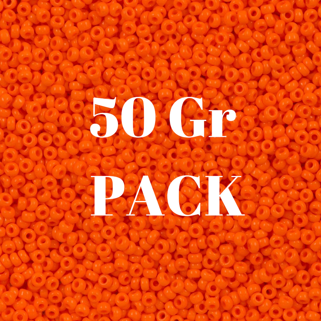 Miyuki Seed Beads 11/0 Opaque Orange, 0406 - Image 3