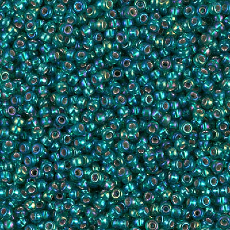 Miyuki Seed Beads 11/0 Silver Lined Emerald , 1017