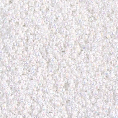 Miyuki Seed Beads 11/0 White Pearl AB , 0471