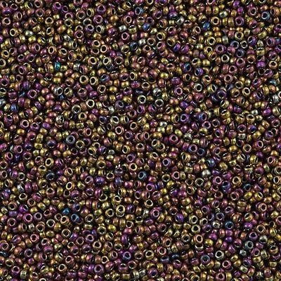 Miyuki Seed Beads 15/0, 0188 - Metallic Purple Gold Iris