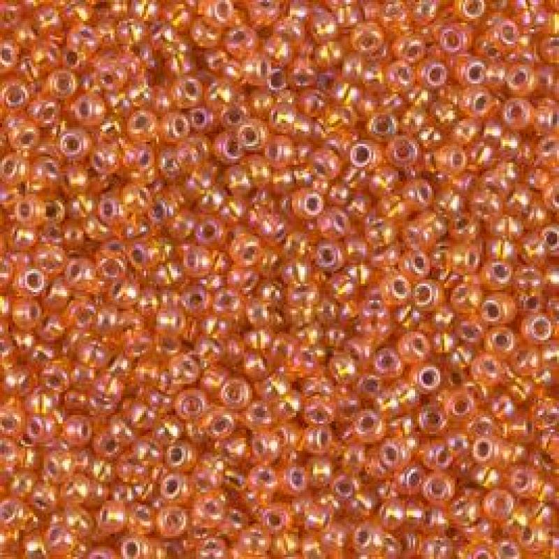 Miyuki Seed Beads 15/0, 1008 - Silver Lined Orange AB, 10 Gr Pack