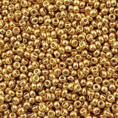 Miyuki Seed Beads 15/0  Duracoat Galvanized Gold, 4202