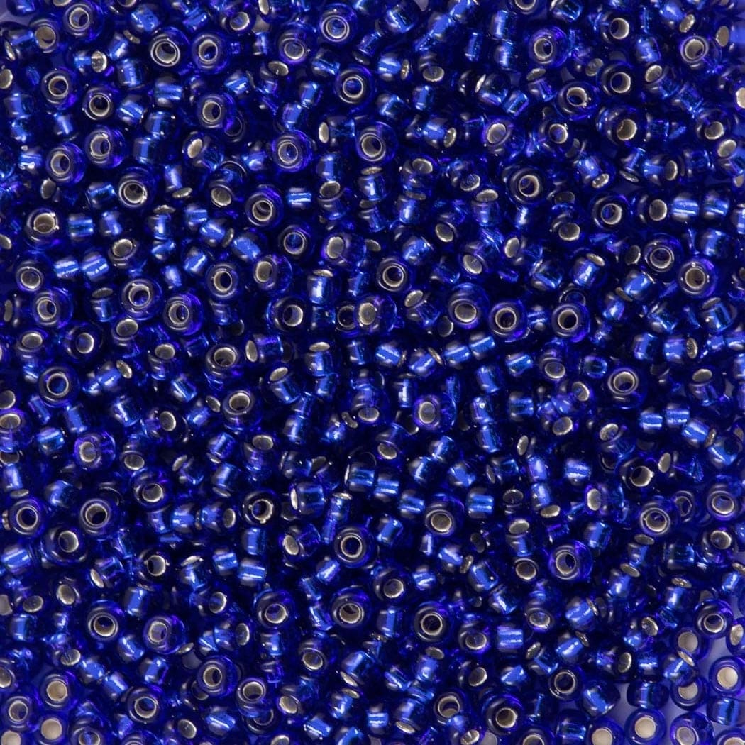 Miyuki Seed Beads 8/0 Cobalt Silver Lined ,0020
