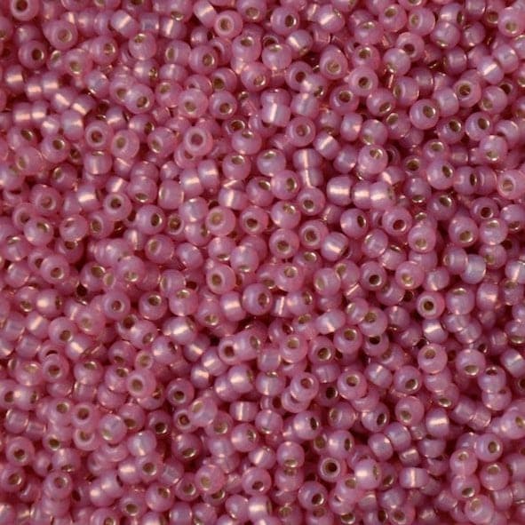 Miyuki Seed Beads 8/0 Duracoat Silver Lined Dyed Pink 4237-NEW!!!