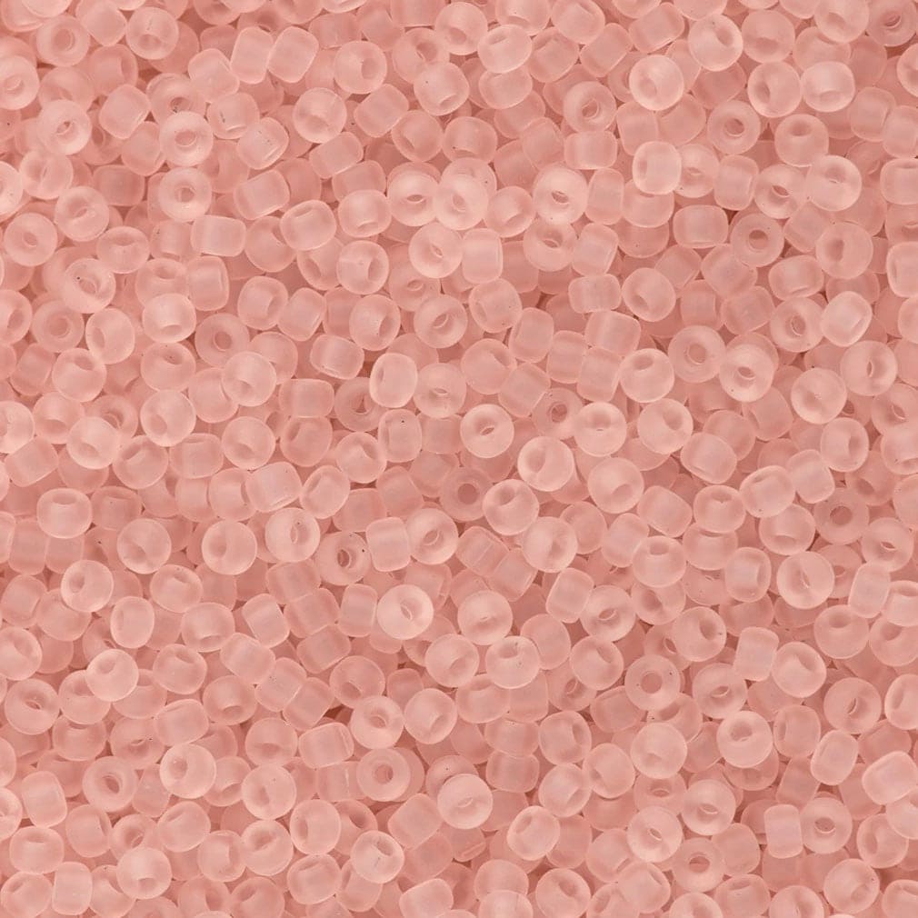 Miyuki Seed Beads 8/0 Matte Transparent Light Tea Rose, 0155F