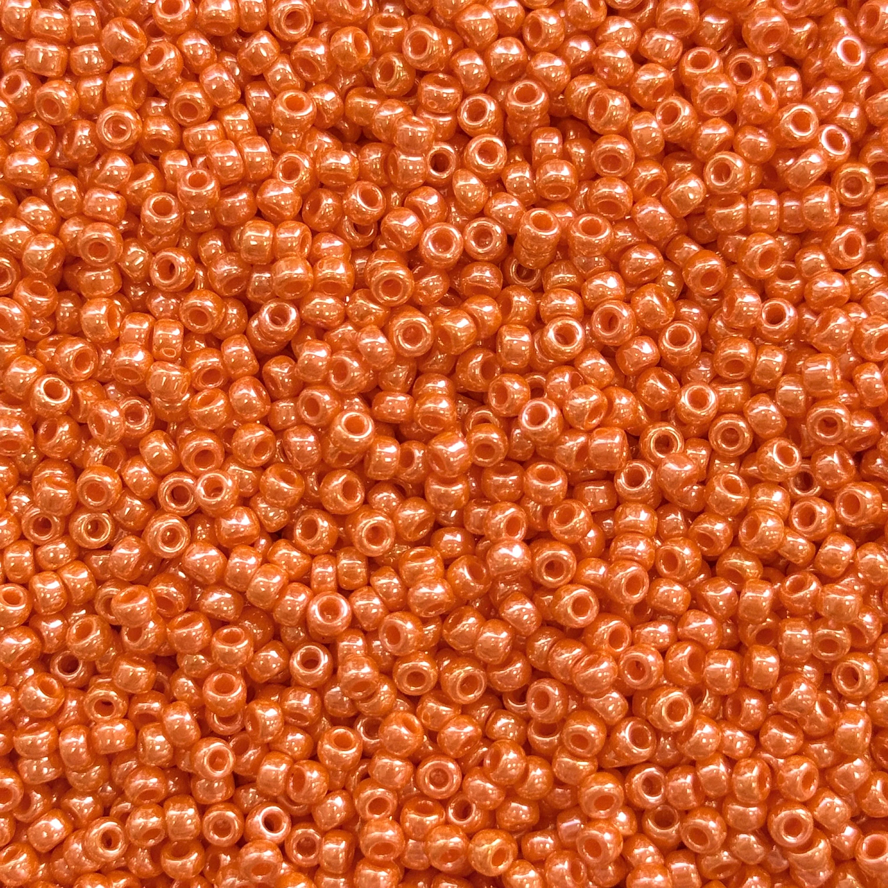 Miyuki Seed Beads 8/0 Opaque Luster Light Orange, 0423