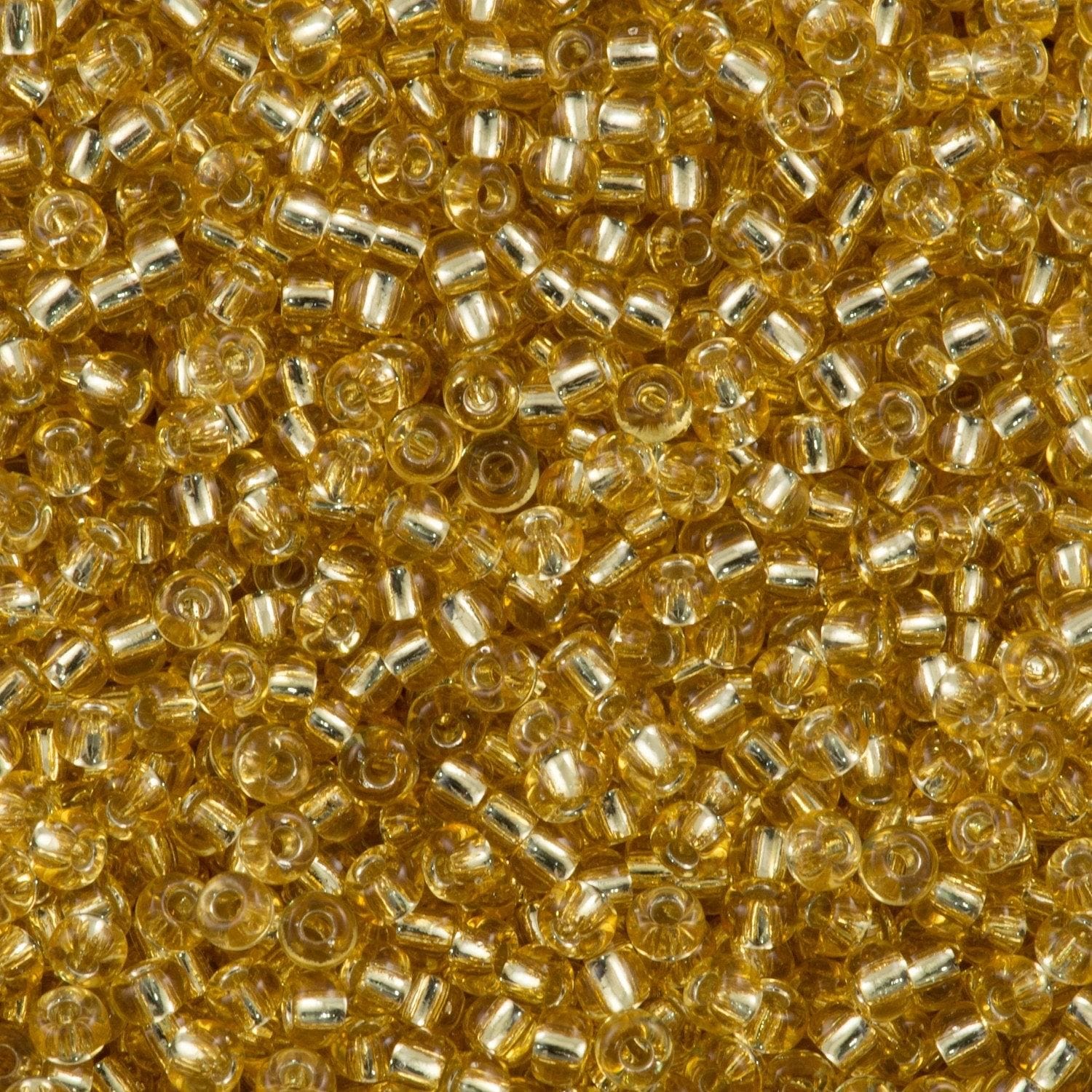 Miyuki Seed Beads 8/0 Silver Lined Gold , 0003