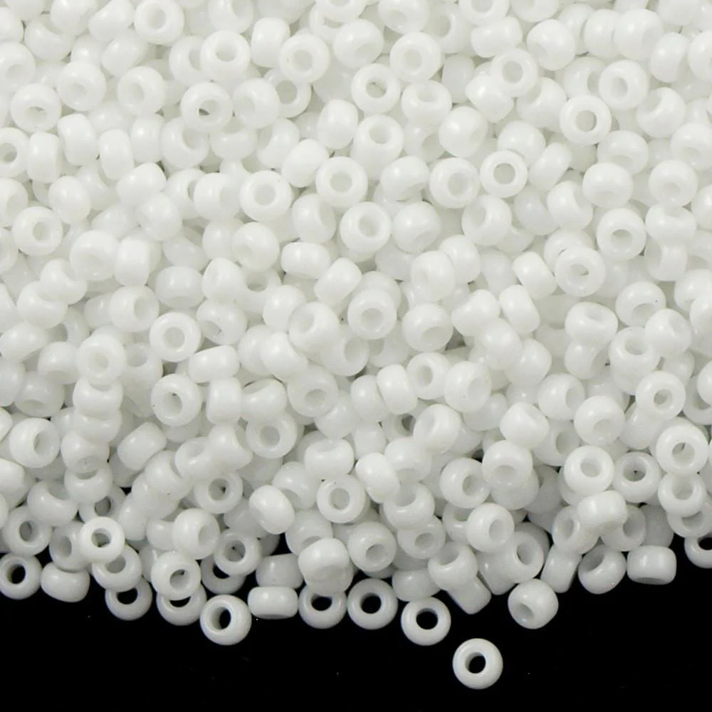 Miyuki Seed Beads 8/0  White Opaque , 0402
