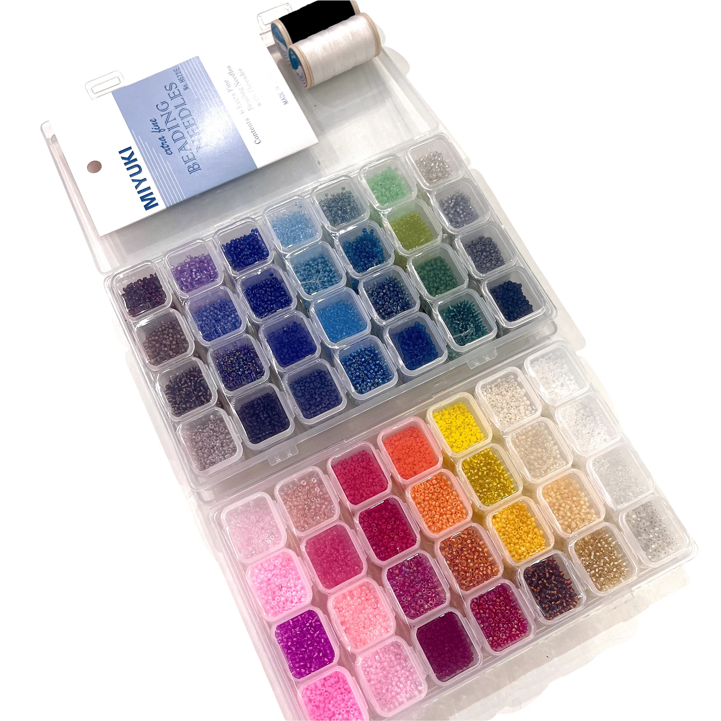 Miyuki Seed Beads Starter Set, 56 Colours 560 Gr 11/0 Round Seed Beads, Needle, Thread,Container - Image 2
