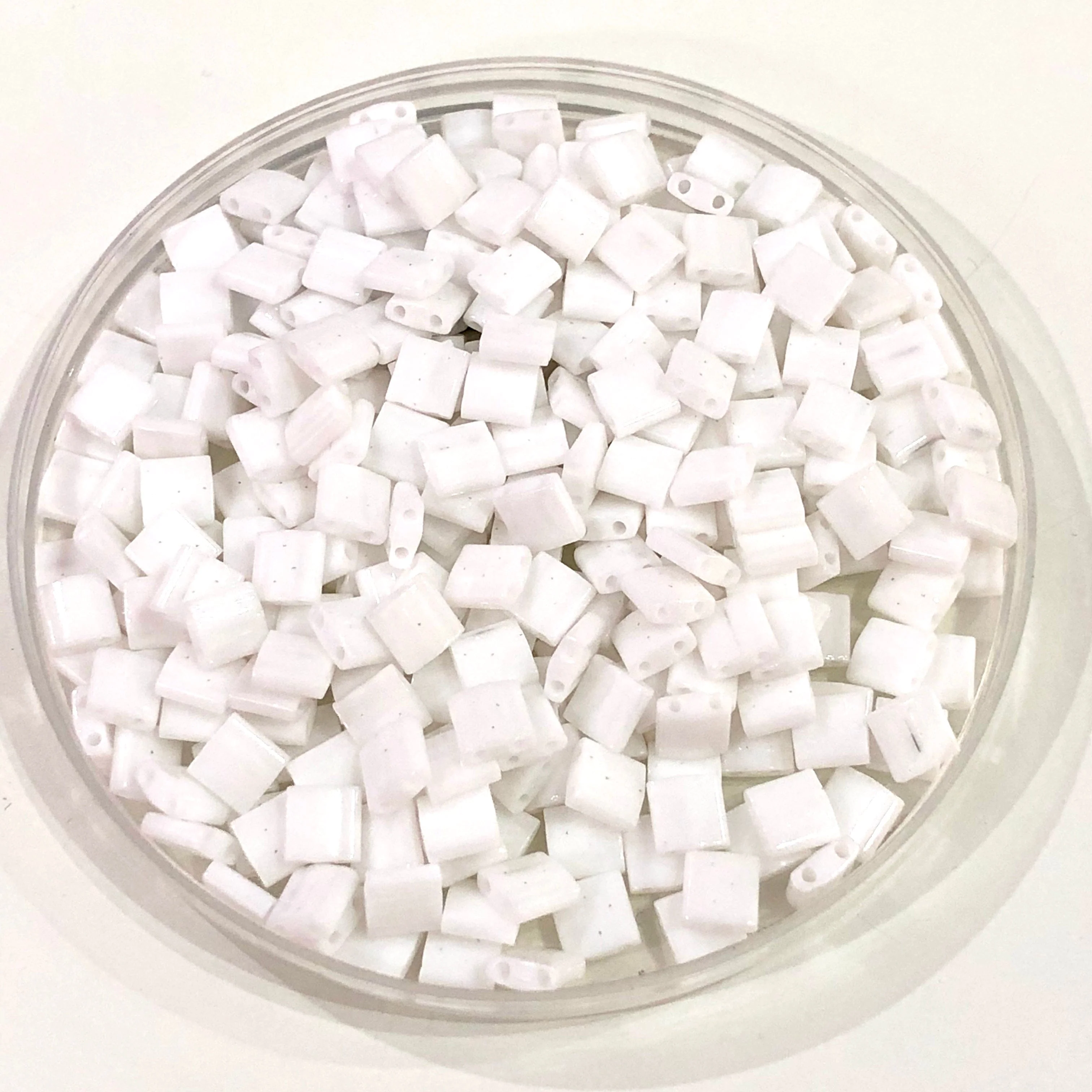 Miyuki Tila Beads TL0402 White Opaque , - Image 2