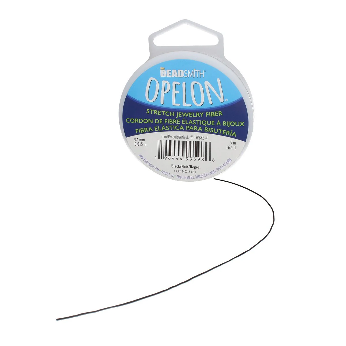 NEW!Best Stretch Cord for Bead Bracelets - Opelon 0.4mm Black-5M - Image 6