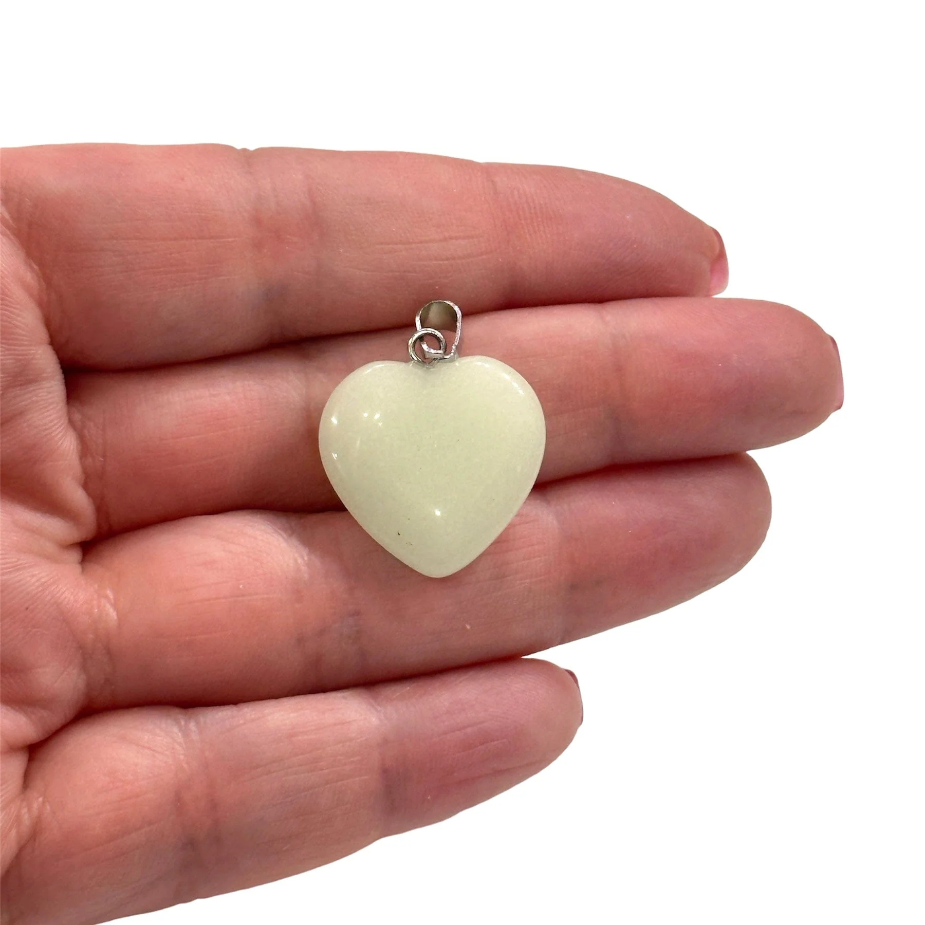 Phosphorus Stone Heart Pendant