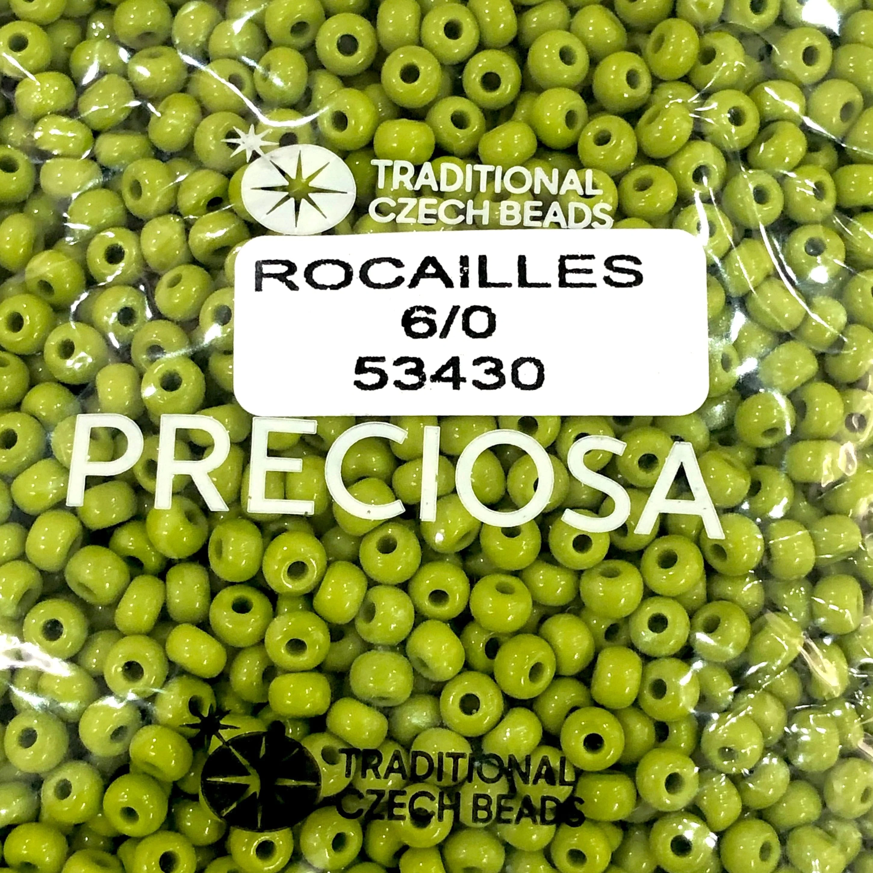 Preciosa Seed Beads 6/0 Rocailles-Round Hole 20 gr, 53430 Opaque Olivine Green - Image 4