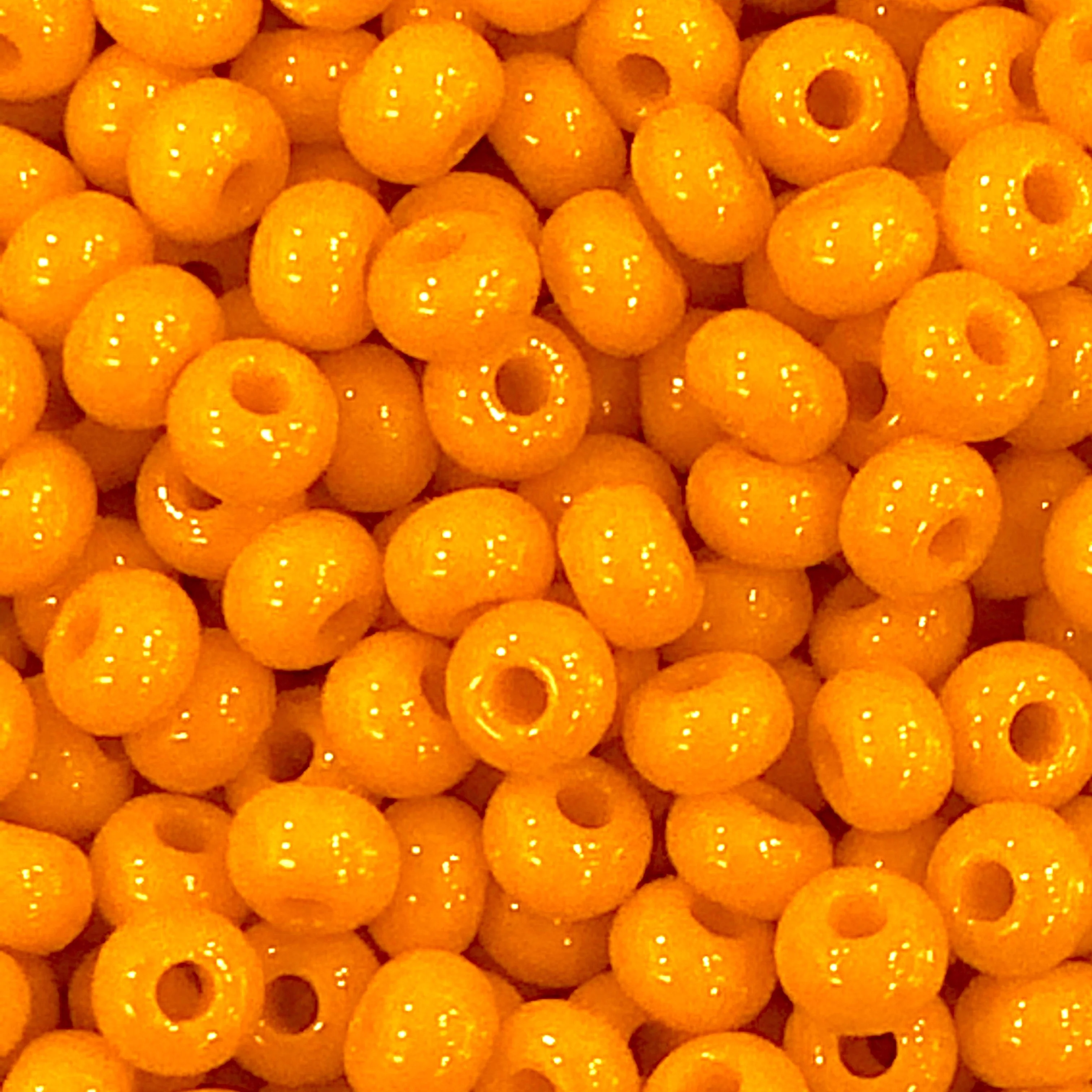 Preciosa Seed Beads 8/0 Rocailles-Round Hole 20 gr,  93110 Opaque Orange - Image 2