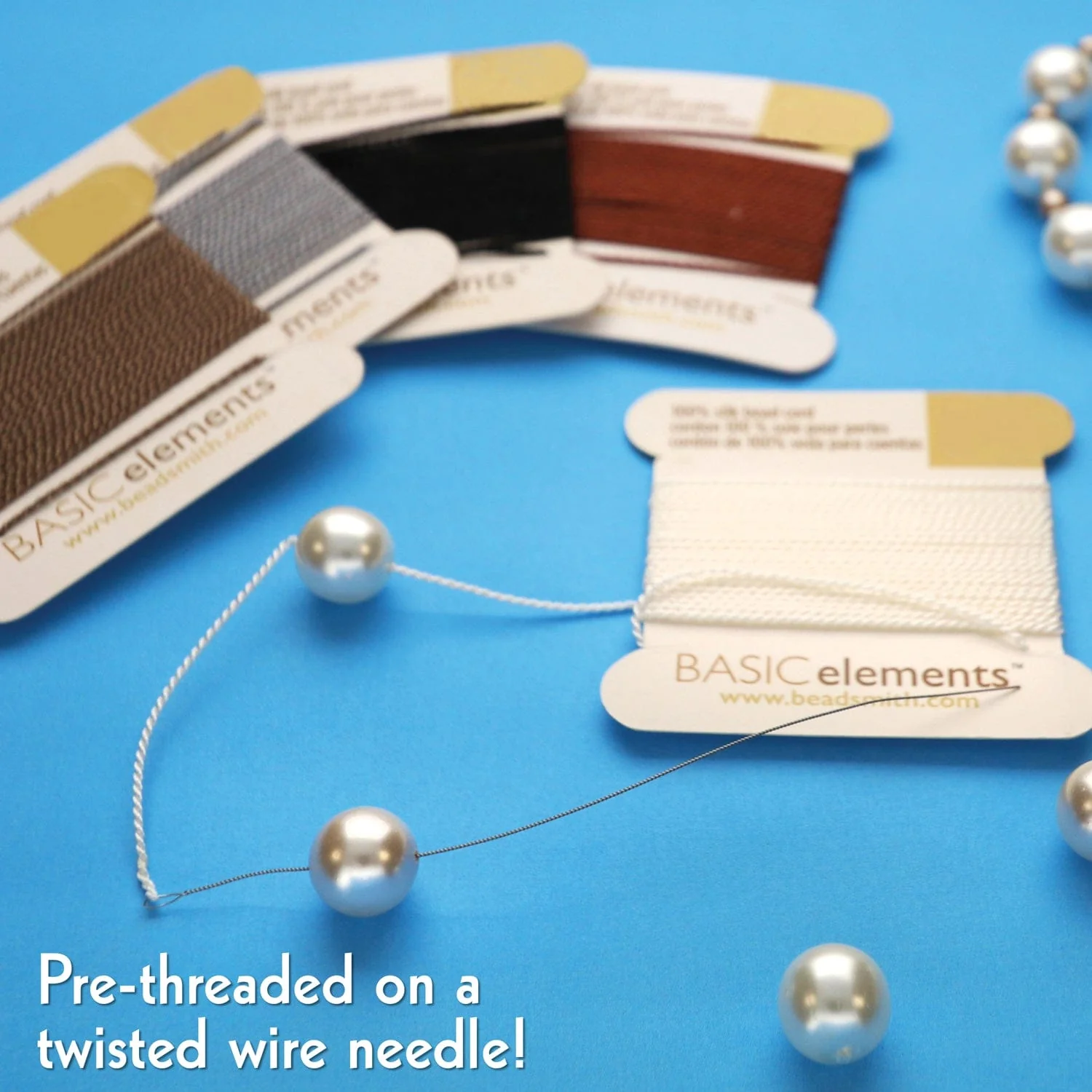 Silk Thread, 100% Silk Bead Cord With Needle,5X2 Meter Assorted Pack -CHSWHASST - Image 5