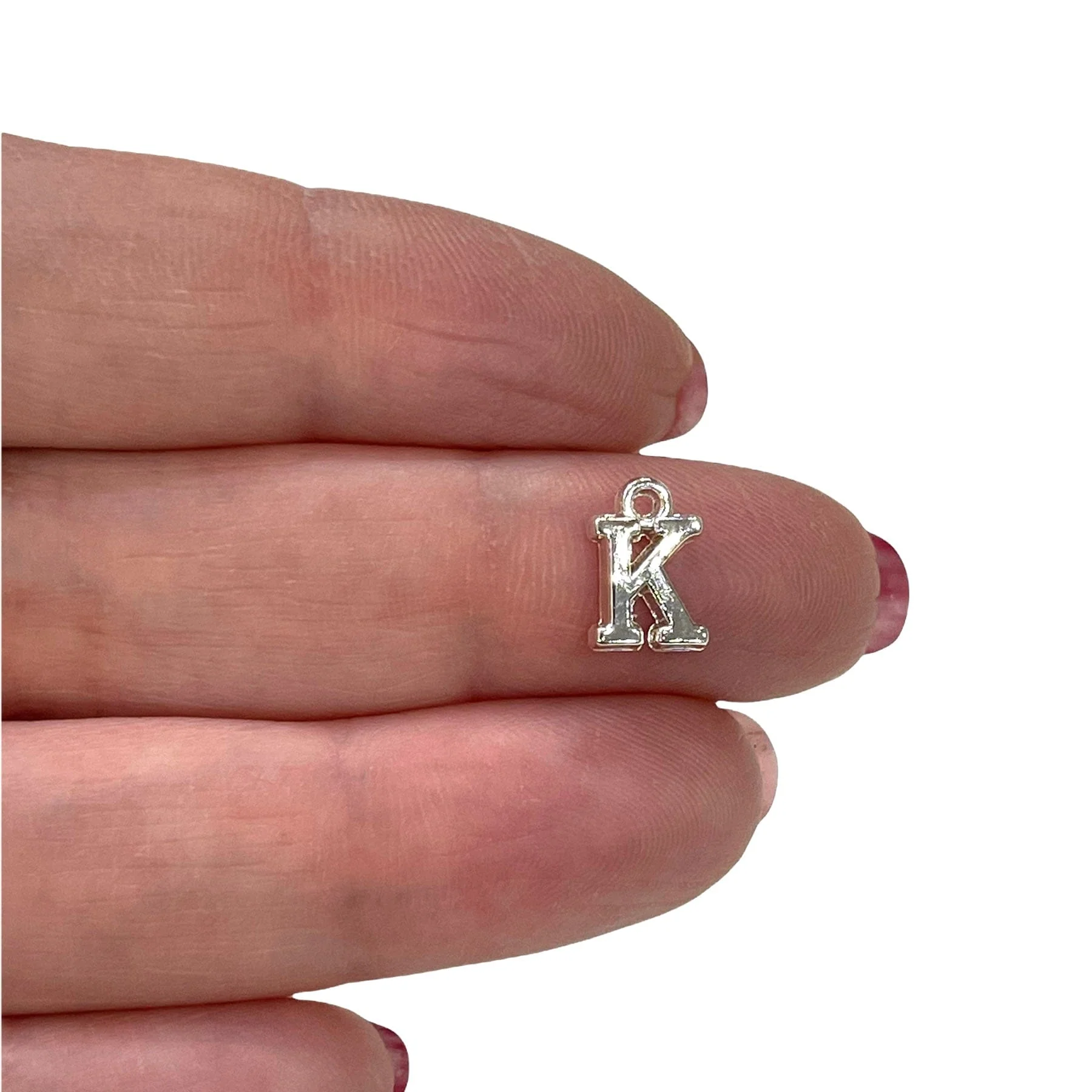 Silver Plated Brass Initial Charms - Image 12
