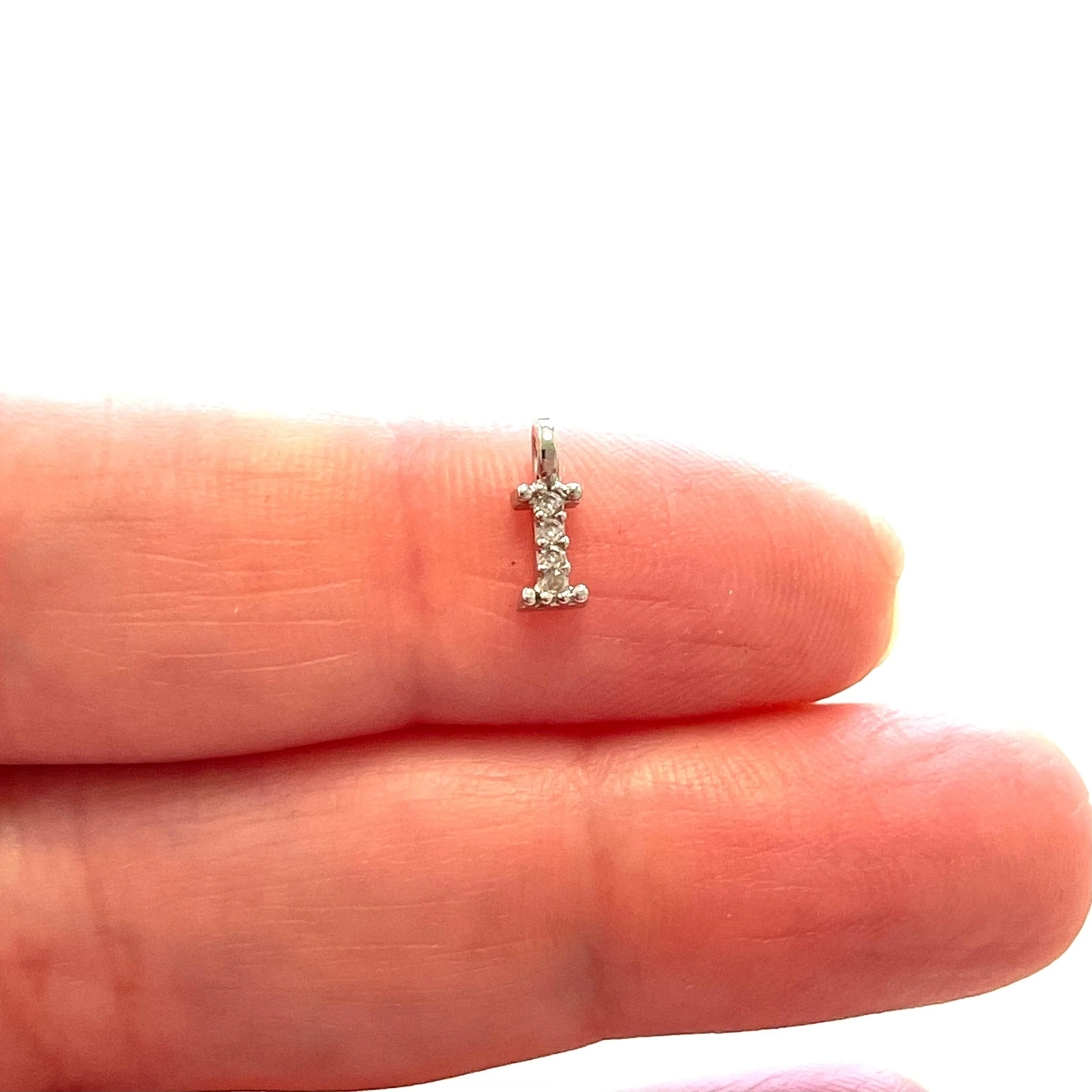 Silver Plated Brass Micro Pave Initial Charms - Image 17