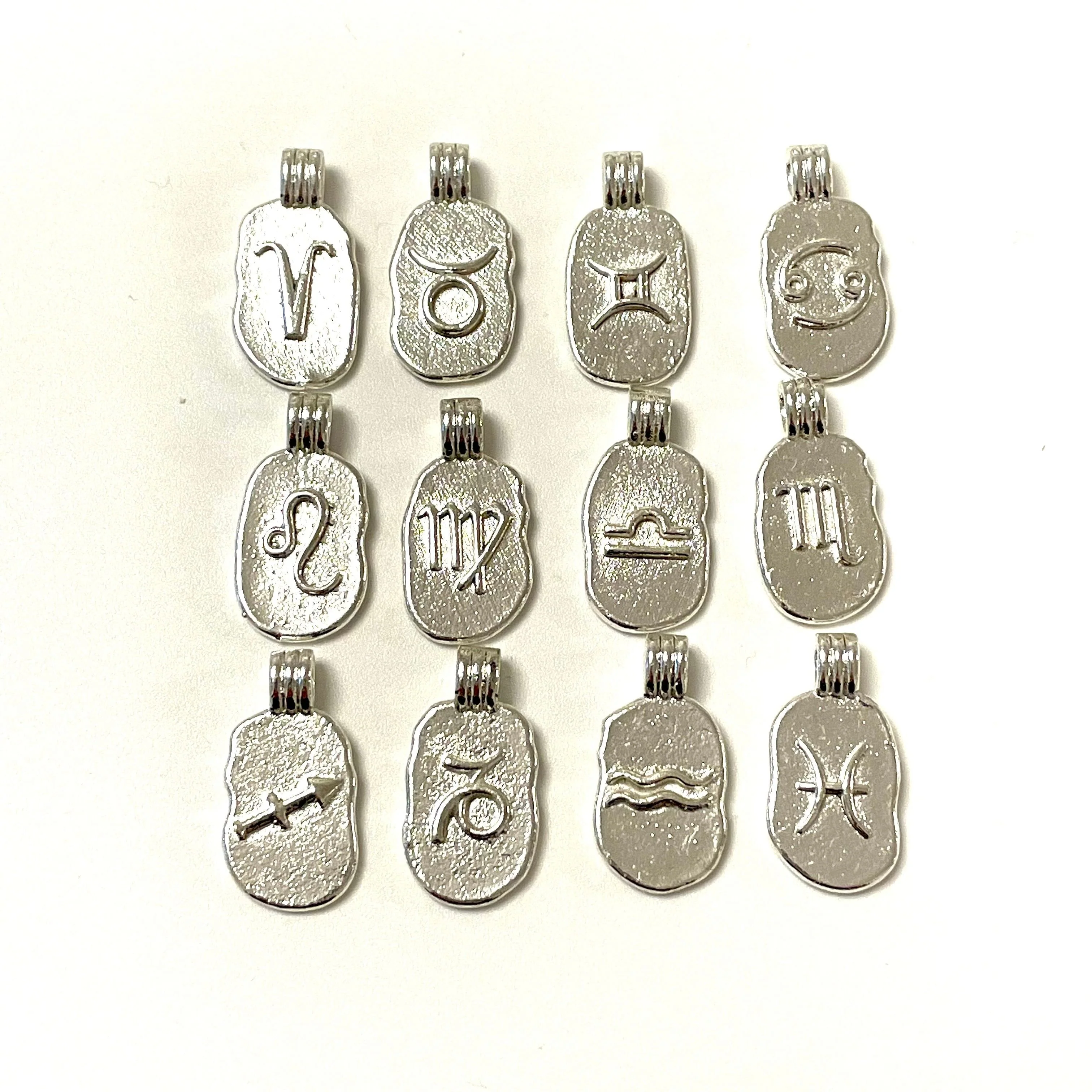 Silver Plated Brass Zodiac Horoscope Sign, Constellation Medallion Pendant,  Celestial Astrology Charm for Necklace Jewelry Making - Image 4