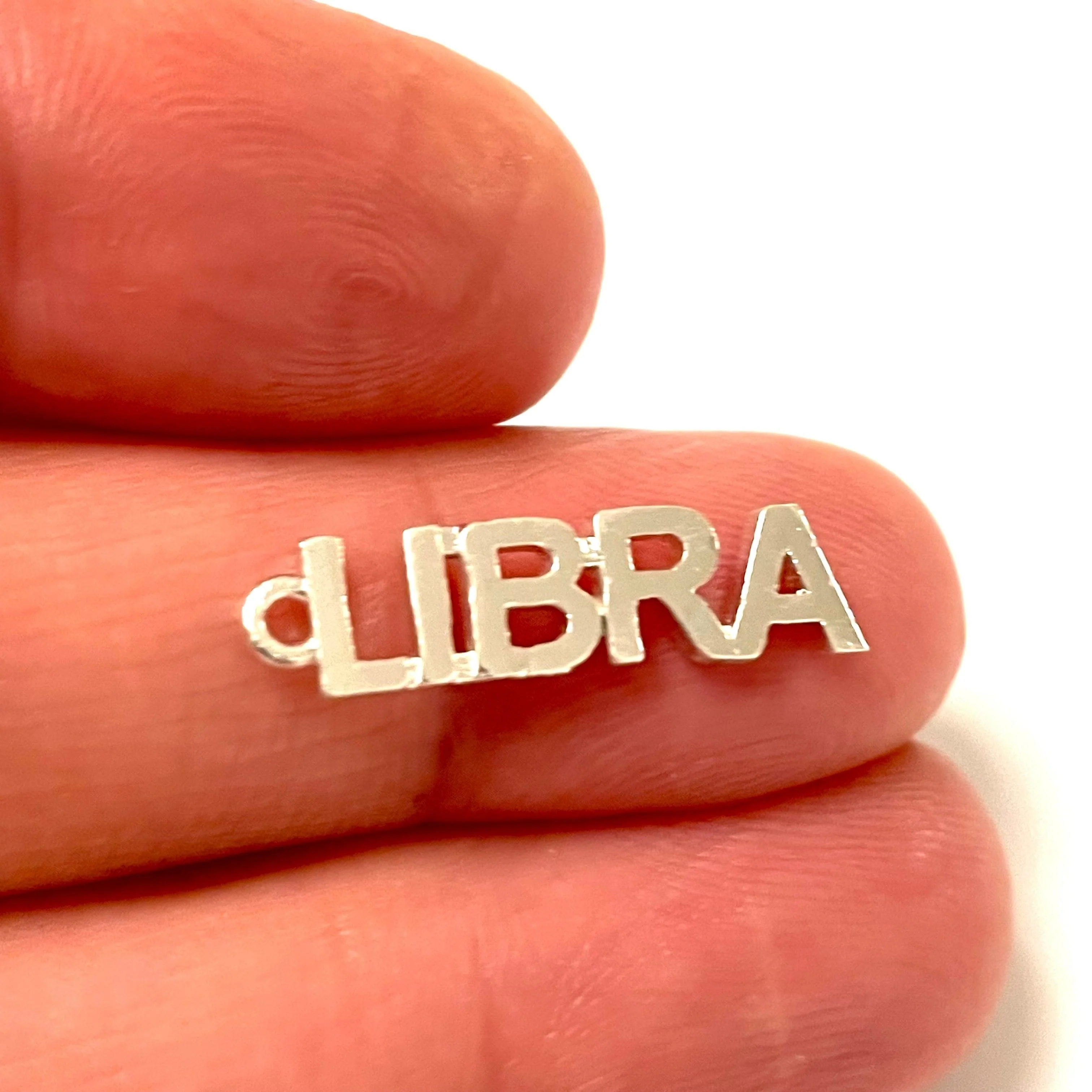 Silver Plated Letter Zodiac Charm, Brass Zodiac Horoscope Sign, - Image 12