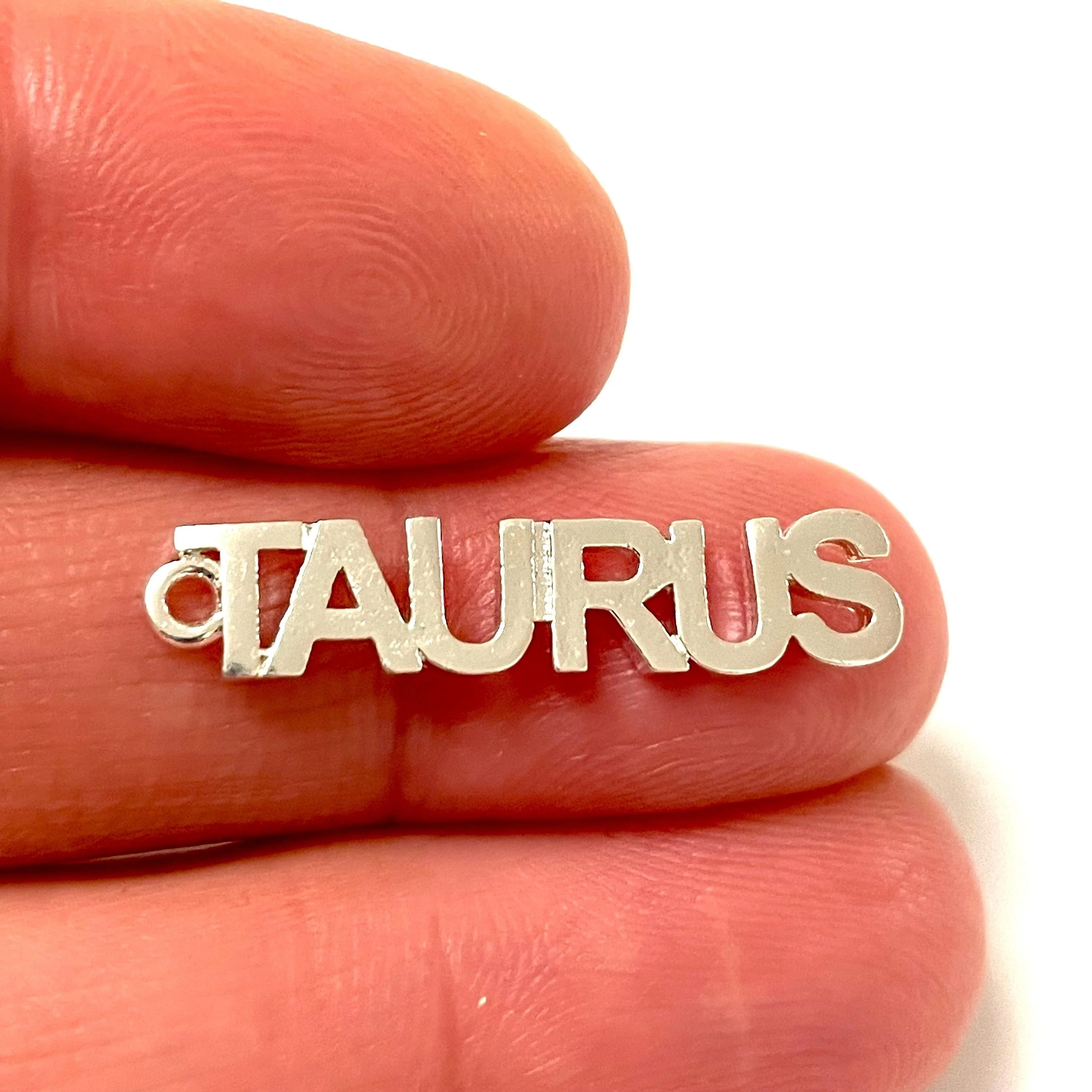 Silver Plated Letter Zodiac Charm, Brass Zodiac Horoscope Sign, - Image 7