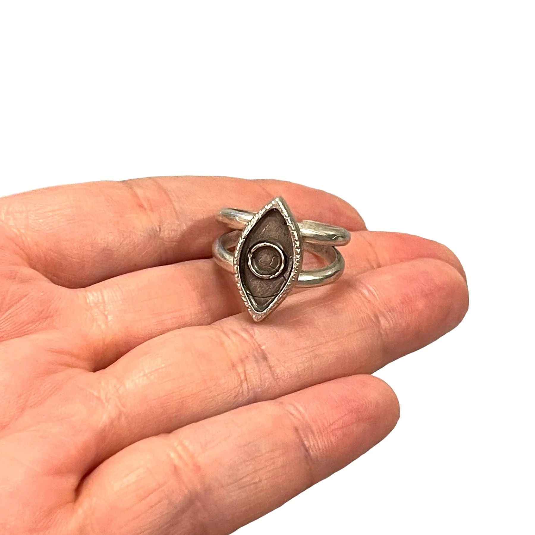 Silver Ring Setting, Antique Silver Plated Brass Adjustable Ring Blank, Adjustable Ring Bezel