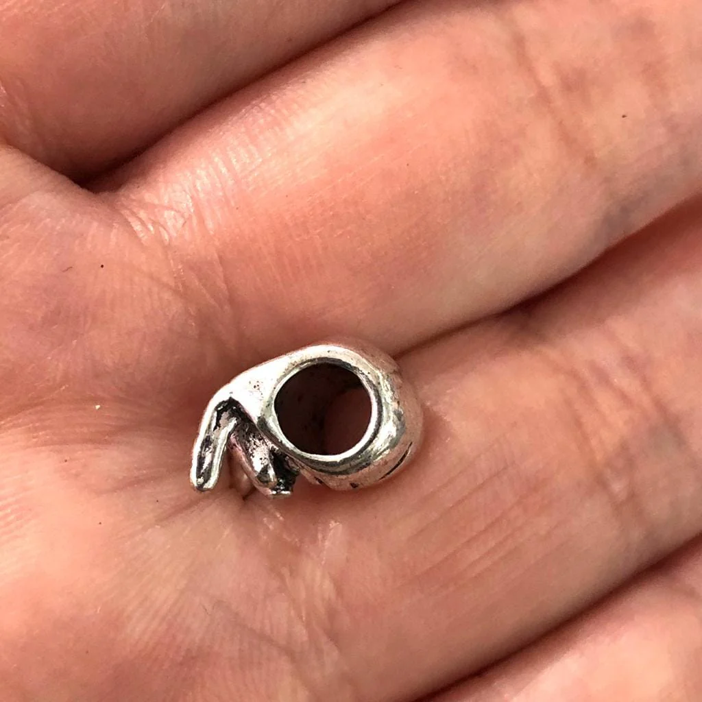 Silver Rock Fingers Pandora Charms, 13x9 mm Silver Rock Fingers Pandora Spacers, 10 pcs in a pack - Image 3