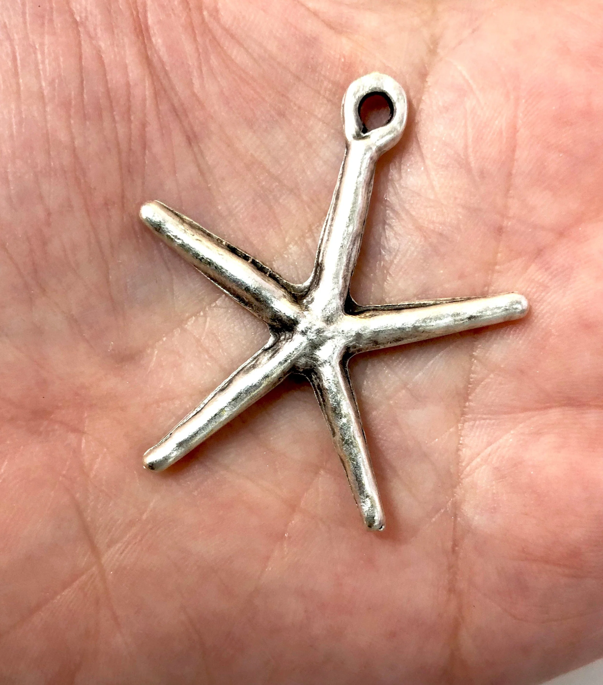 Antique Silver Plated Starfish Pendant, - Image 2