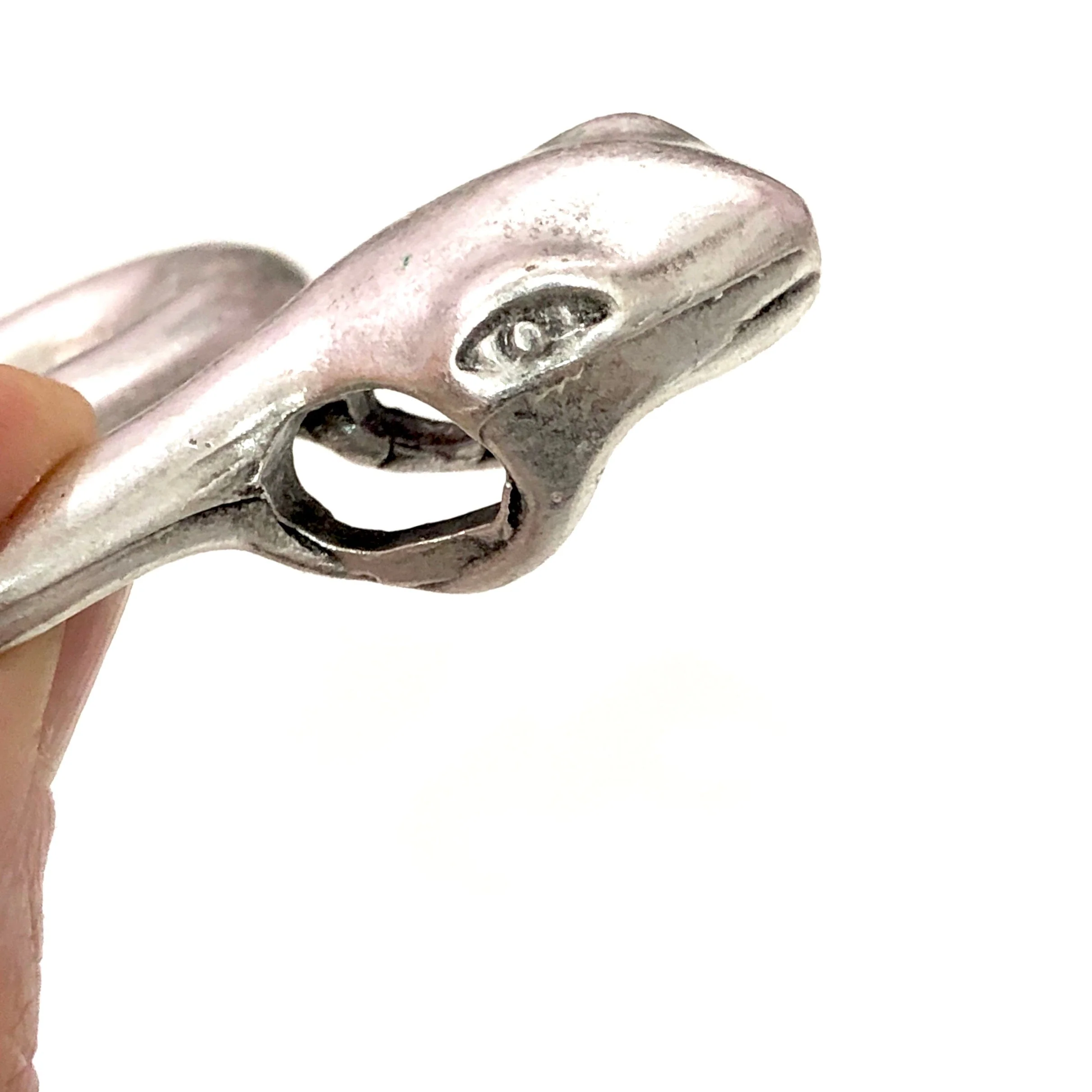 Silver Snake Pendant, Large Silver Snake Pendant - Image 2
