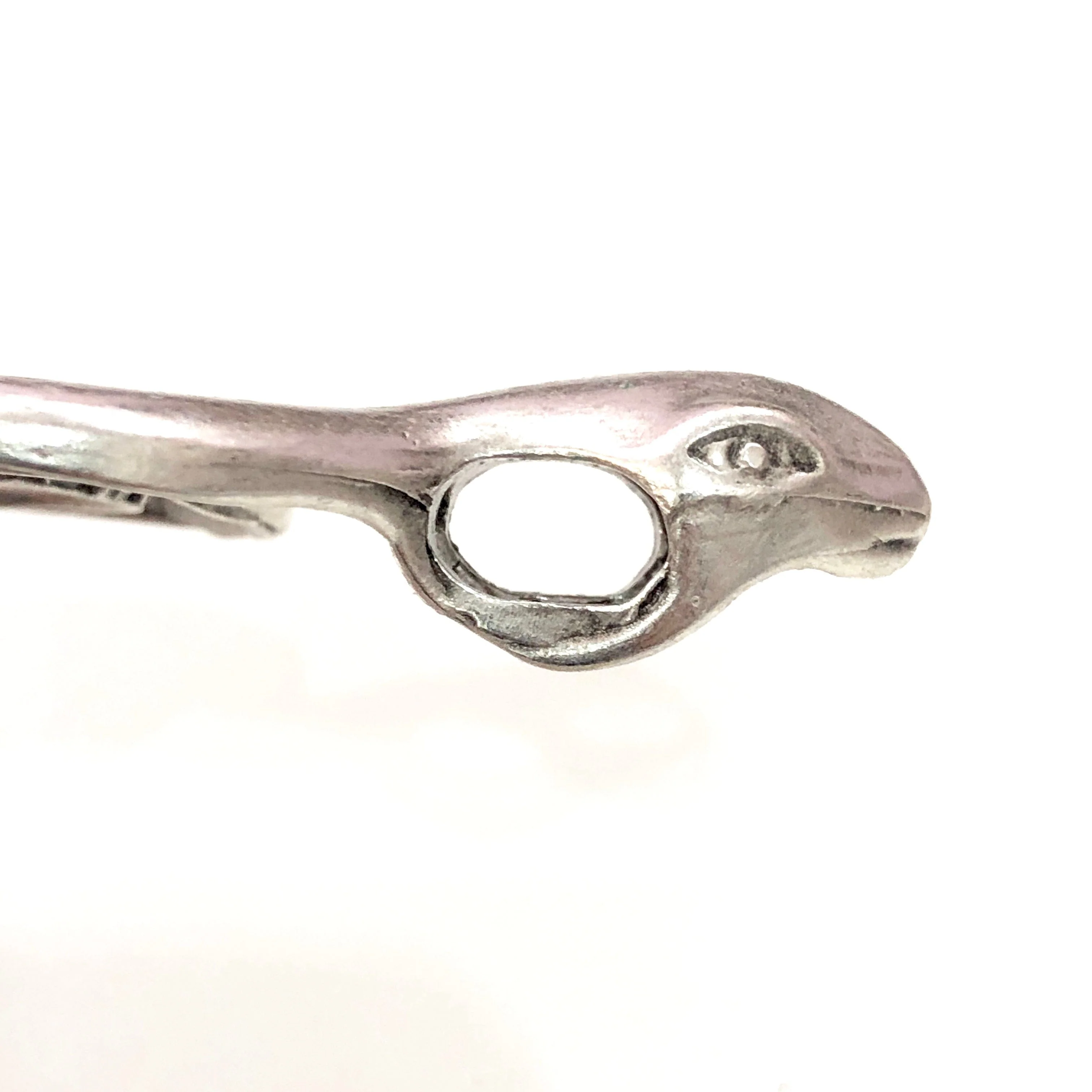 Silver Snake Pendant, Large Silver Snake Pendant - Image 3