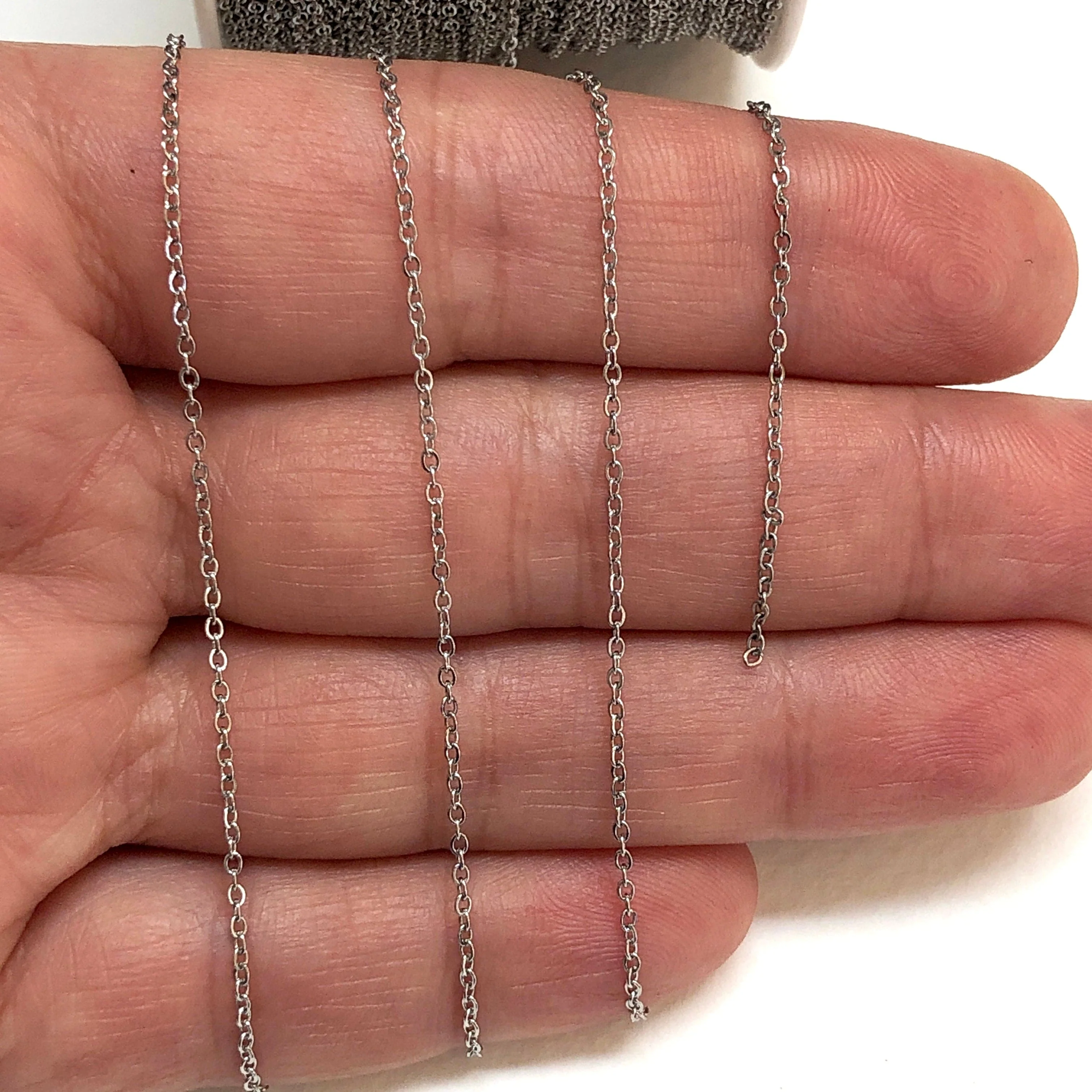 Waterproof Stainless Steel Cable Chain, Soldered Stainless Steel Chain 1.2mm - Image 2