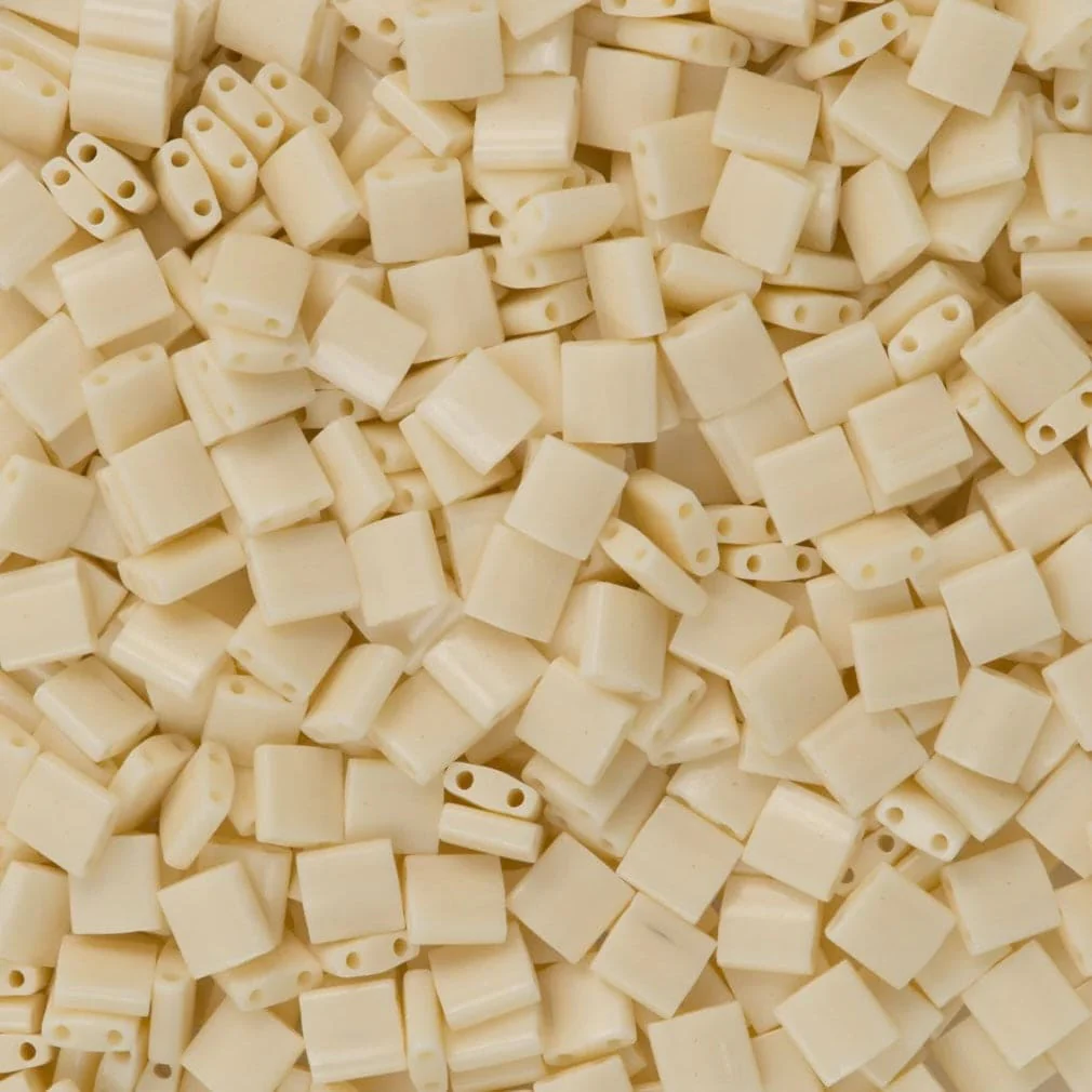 Miyuki Tila Beads TL0491 - Opaque Ivory,